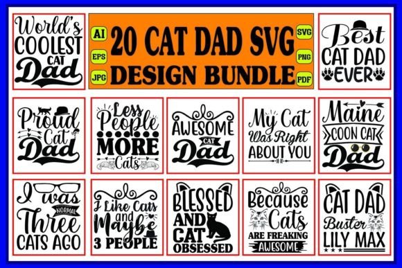 Cat Dad Svg Design Bundle Review