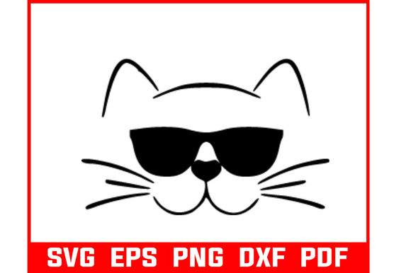 Cat Face Svg Pdf Png Dxf Eps Bundle