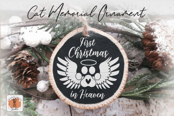 Cat Memorial Christmas Ornament SVG
