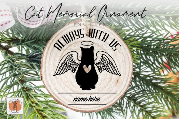 Cat Memorial SVG Angel Cat Ornament