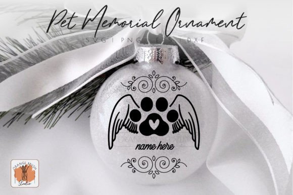 Cat Paw Memorial Christmas Ornament SVG