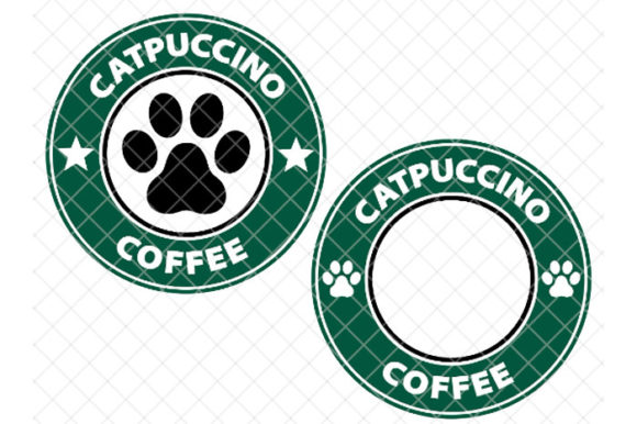 Catpuccino Coffee Svg, Cat Starbucks Png
