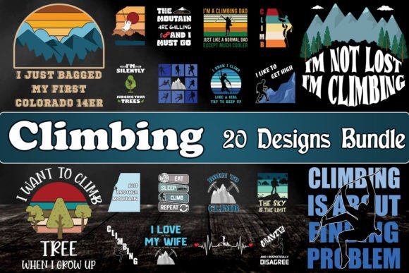 Climbing Bundle SVG 20 Designs