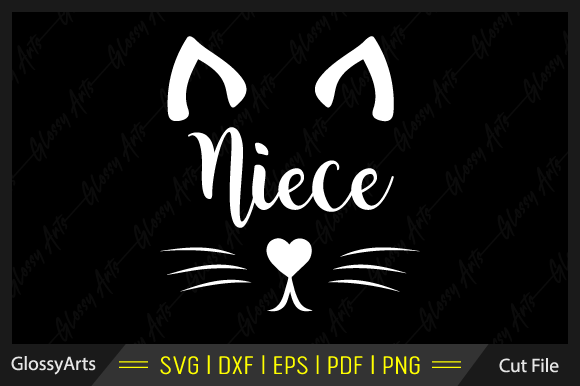 Cute Cat Niece Svg Printable Cut File