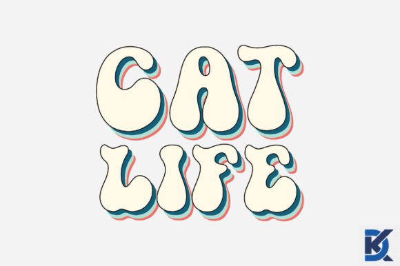 Retro Cat Life SVG Design